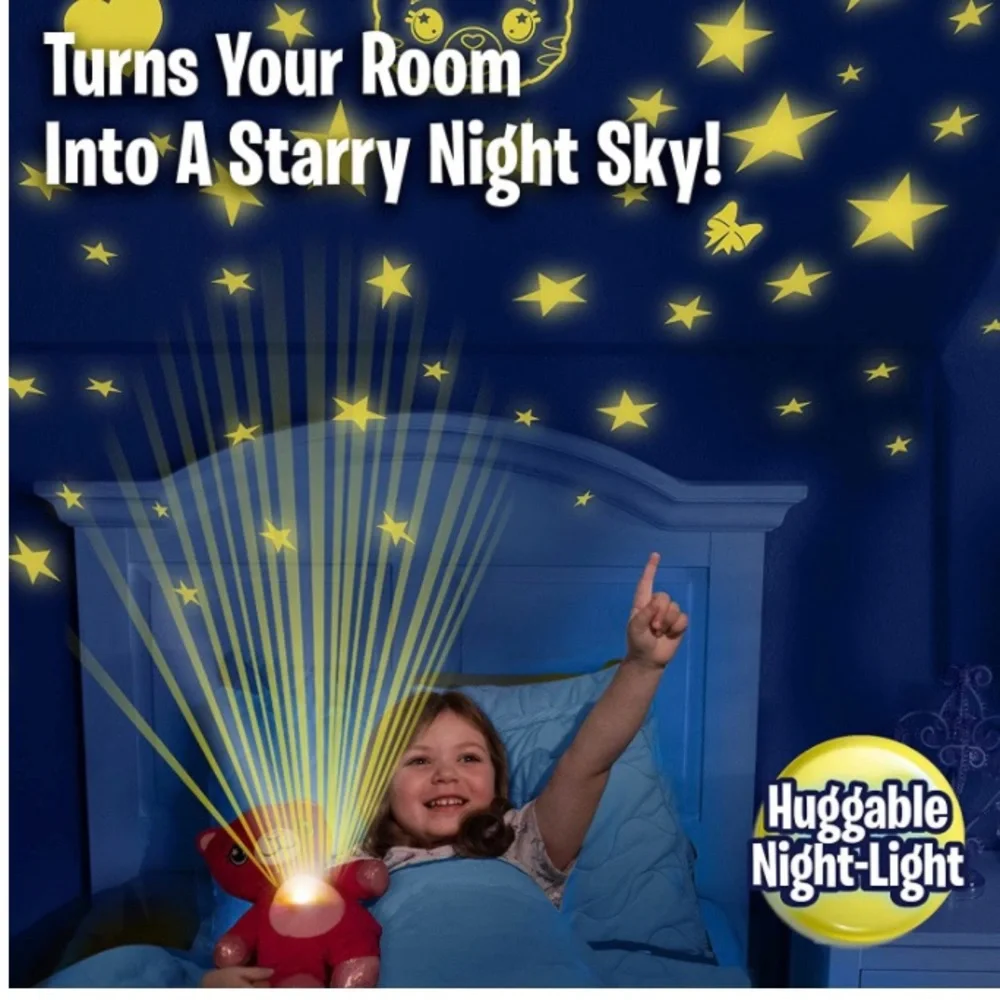 Ontel Star Belly Dream Lites, Stuffed Animal Night Light, Pretty Pink Kitty - Picture 3 of 6
